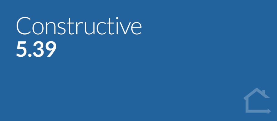 constructive software release notes 5.39