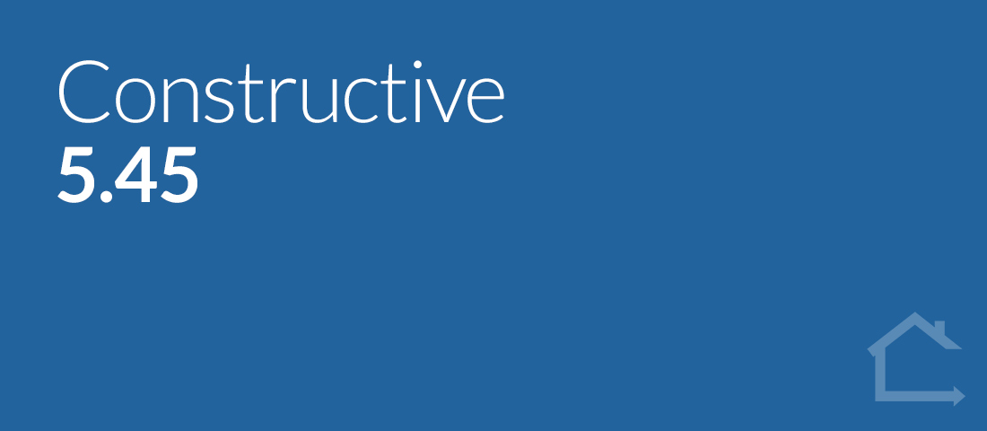 Constructive version 5.45 release notes